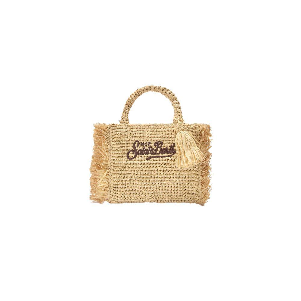 MC2 SAINT BARTH Vanity mini torba od rafije sa resama sa strane
