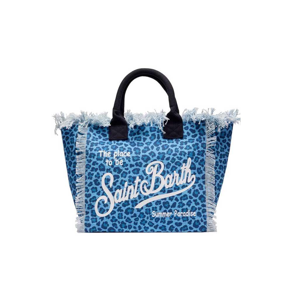 MC2 SAINT BARTH Vanity plava torba sa leopard printom
