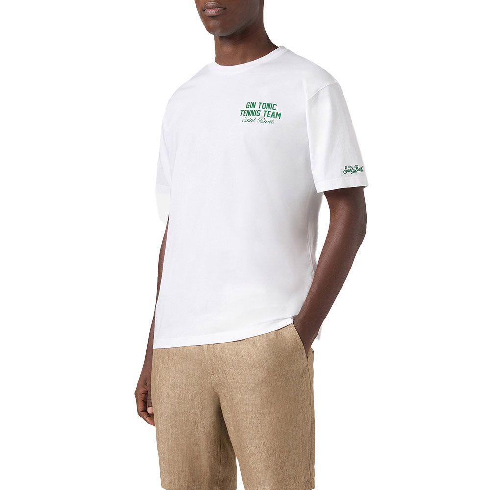 MC2 SAINT BARTH bijela muška majica sa "Gin Tonic Tennis Team" printom