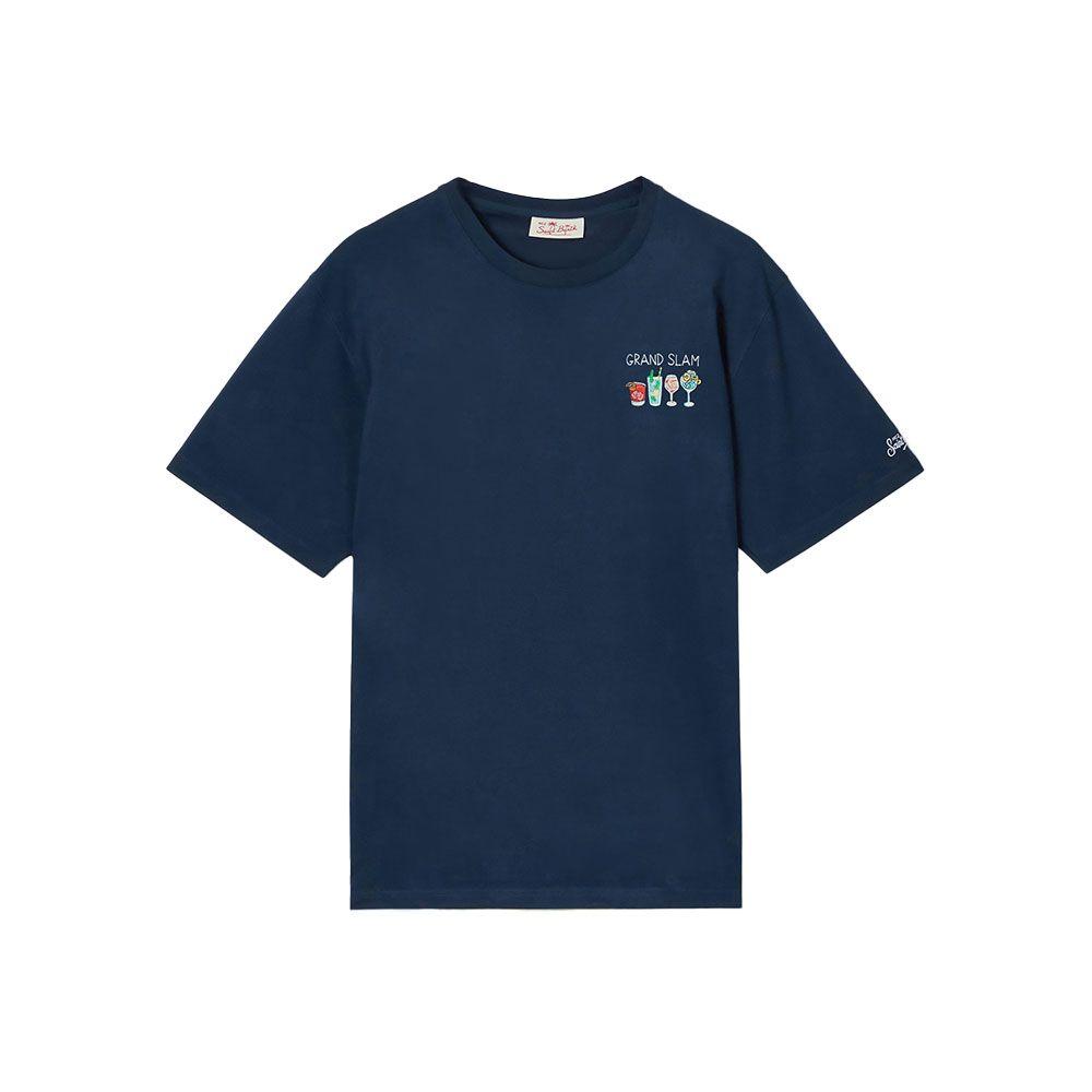 MC2 SAINT BARTH teget muška majica sa "Grand Slam" vezom