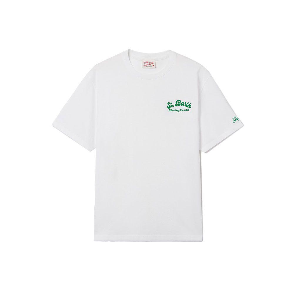 MC2 SAINT BARTH Portland bijela muška majica sa "Hunting the wave" printom