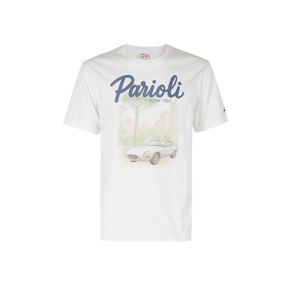 MC2 SAINT BARTH bijela muška majica sa "Parioli" ispisom