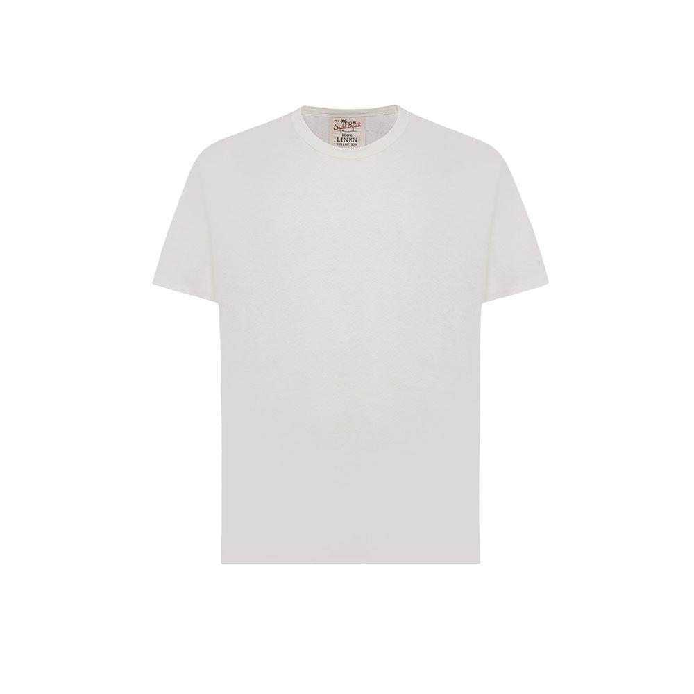 MC2 SAINT BARTH bijela muška lanena majica