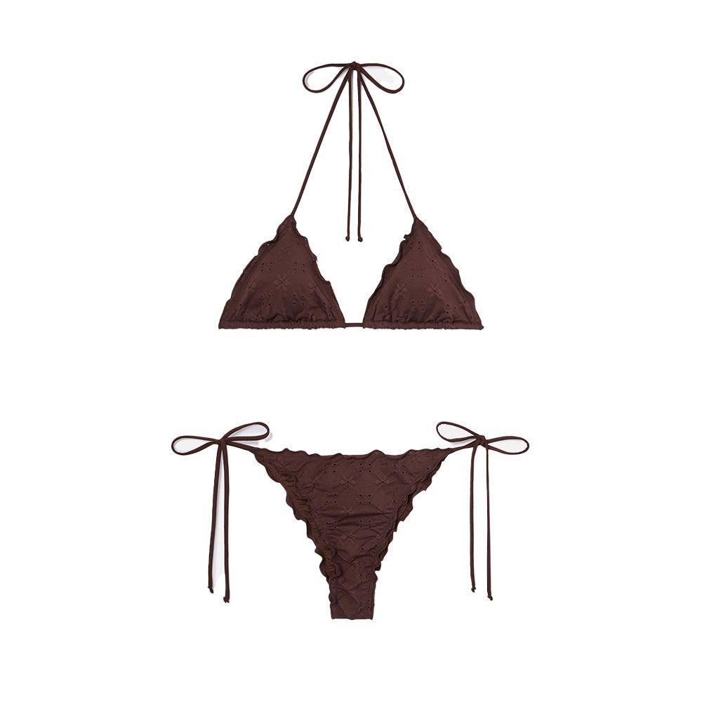 MC2 SAINT BARTH braon bikini od sangallo tkanine