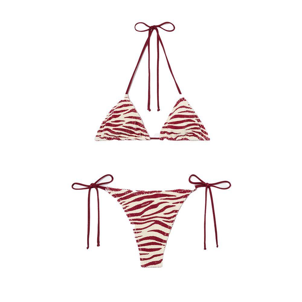 MC2 SAINT BARTH bikini od naboranog materijala sa zebra printom