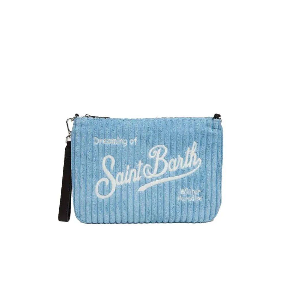 MC2 SAINT BARTH Parisienne plava ženska tašna od krupnog somota