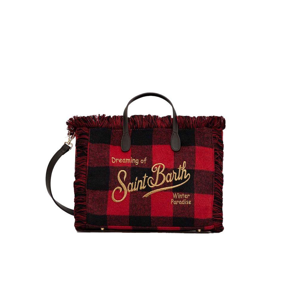 MC2 SAINT BARTH Colette crveno-crna karirana torba