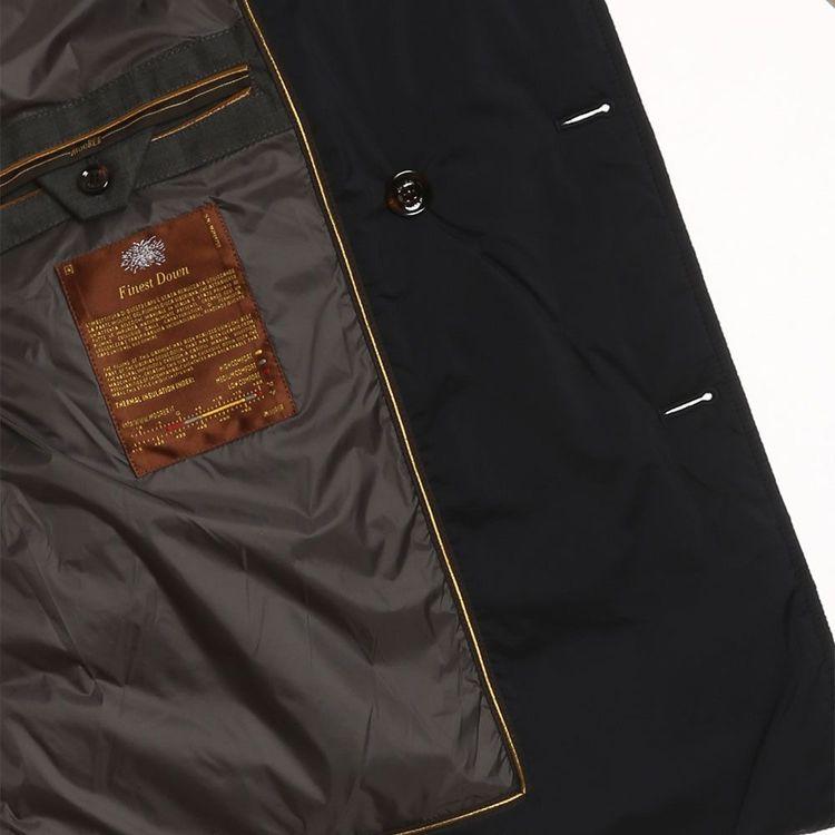 MOORER FRED CAP S3 crna muška štepana jakna sa kapuljačom