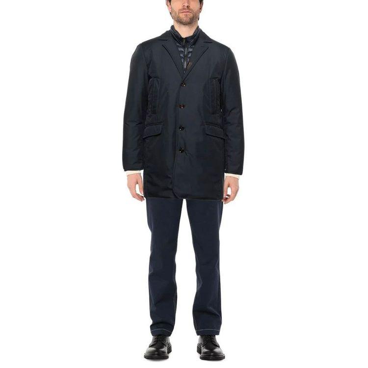 MOORER teget muška jakna sa štepanim umetkom