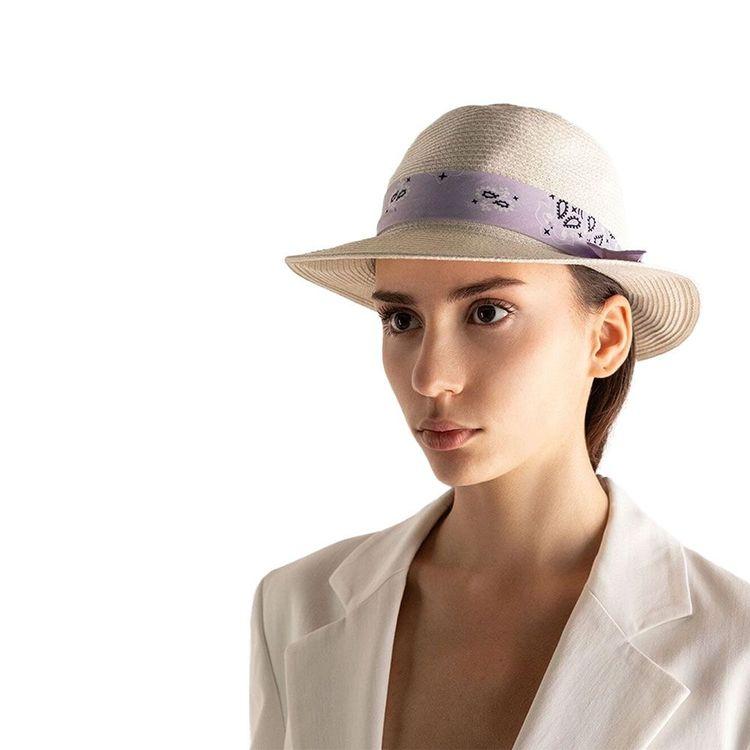 BORSALINO mliječno bijeli ženski šešir