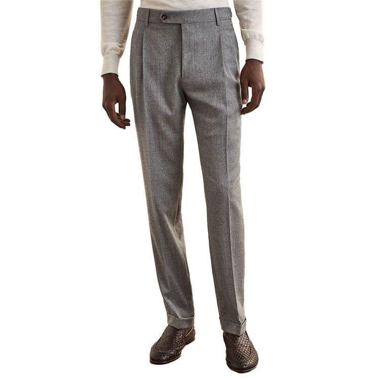 BERWICH platinum srednje sive muške retrolux pantalone