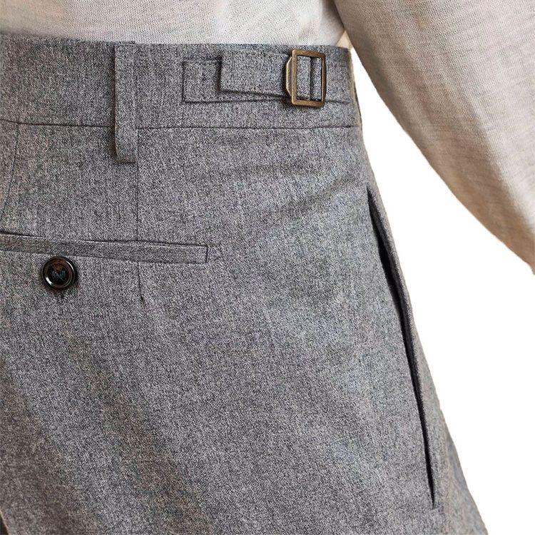 BERWICH platinum srednje sive muške retrolux pantalone