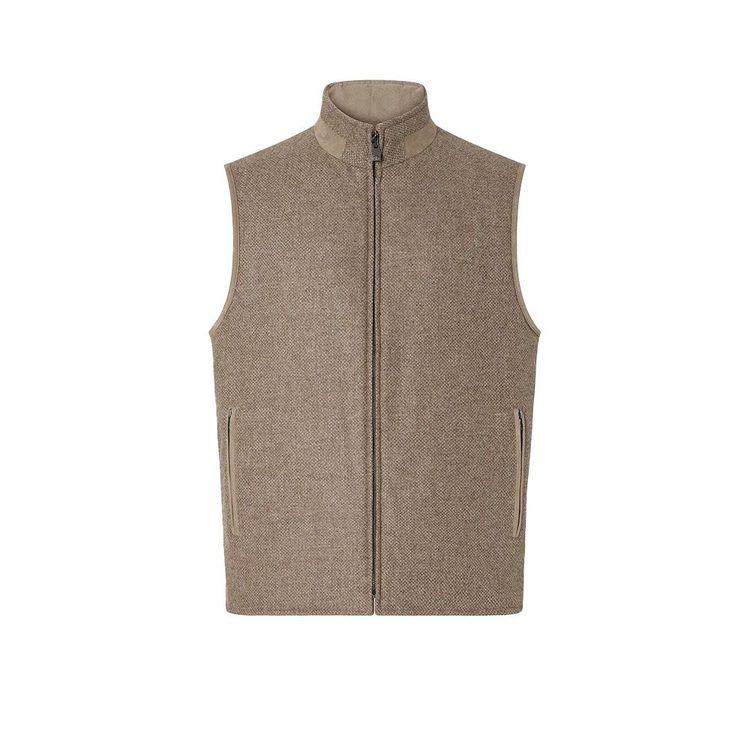 CORNELIANI svijetlo braon muški prsluk sa dva lica