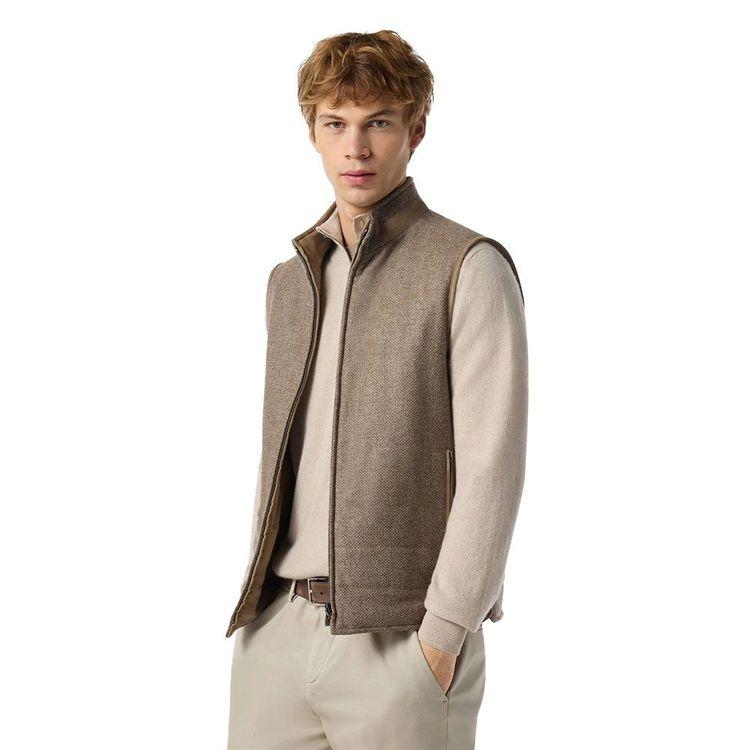 CORNELIANI svijetlo braon muški prsluk sa dva lica