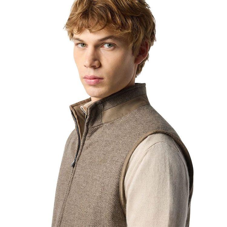 CORNELIANI svijetlo braon muški prsluk sa dva lica