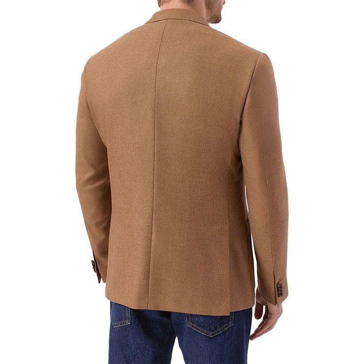 CORNELIANI kamel muški sako sa kožnim detaljima