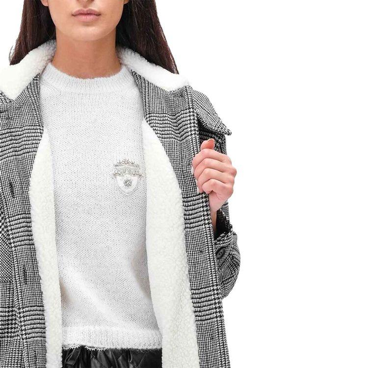 ERMANNO SCERVINO crno-bijela pepito jakna sa krznom