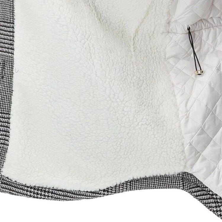 ERMANNO SCERVINO crno-bijela pepito jakna sa krznom