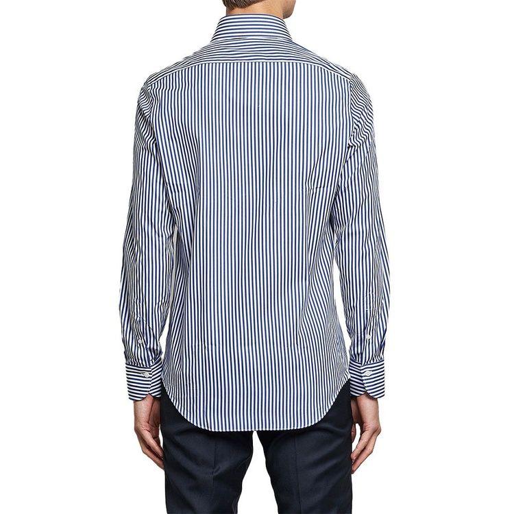 FINAMORE Milano indigo-bijela prugasta muška košulja