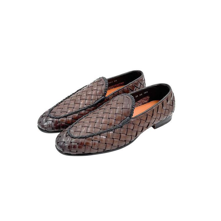 SANTONI braon muške mokasine