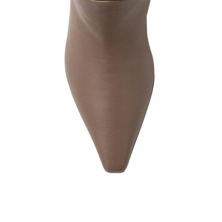 POLLINI tamno bež ženske namrskane čizme