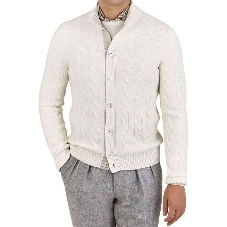 GRAN SASSO bež muški džemper od kašmira