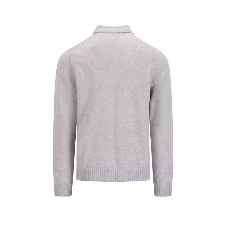 GRAN SASSO svijetlo sivi muški džemper sa rajsferšlusom od kašmira