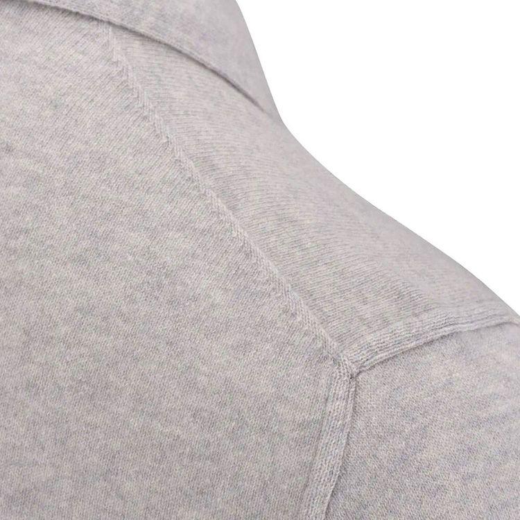 GRAN SASSO svijetlo sivi muški džemper sa rajsferšlusom od kašmira