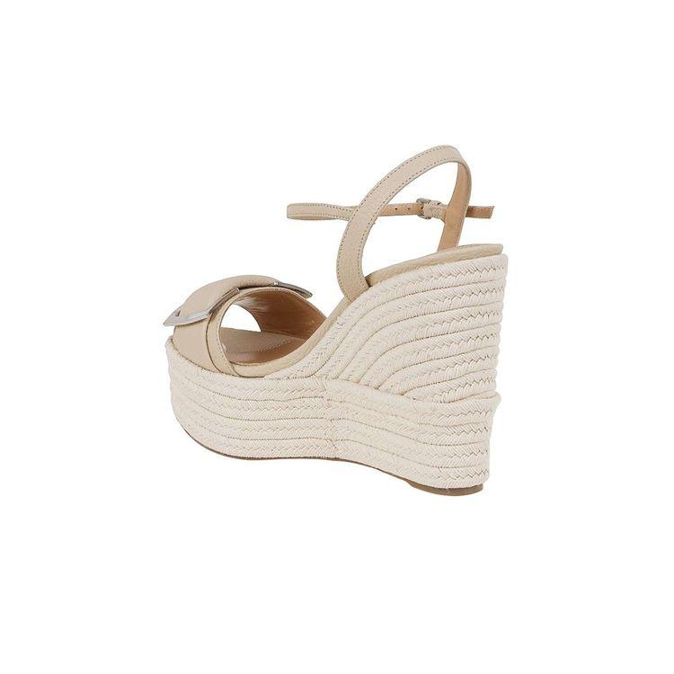 SERGIO ROSSI bež sandale na platformu