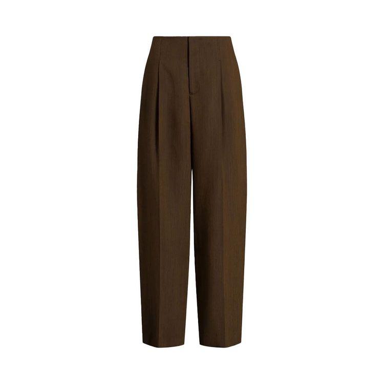 ALBERTA FERRETTI braon palazzo pantalone širokog kroja