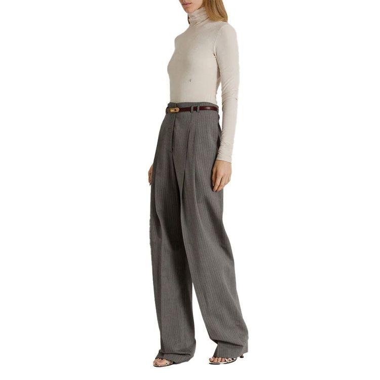 ALBERTA FERRETTI sive široke pantalone na falte
