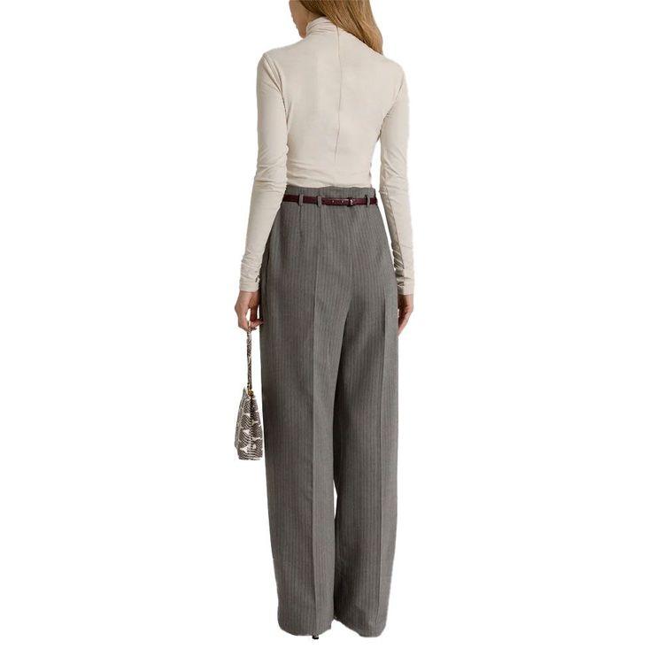 ALBERTA FERRETTI sive široke pantalone na falte