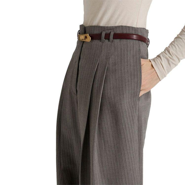 ALBERTA FERRETTI sive široke pantalone na falte