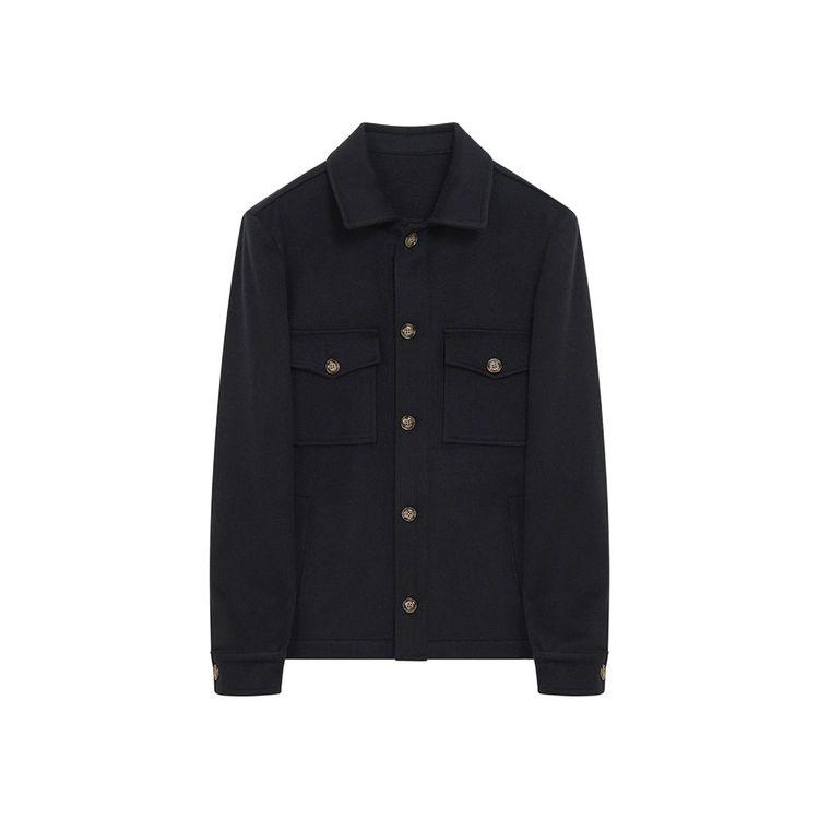 BARBA teget muška jakna od vune i kašmira