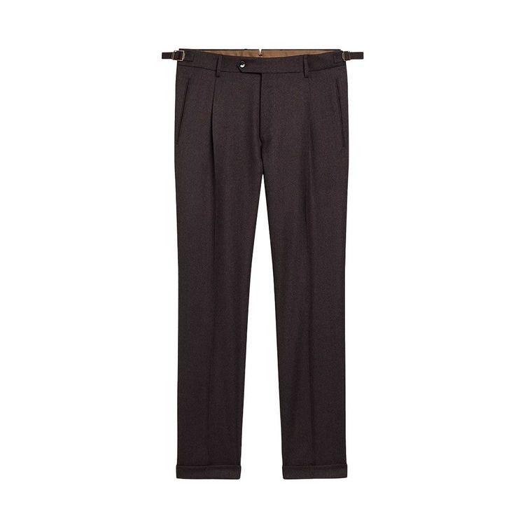 BERWICH tamno braon muške retrolong pantalone