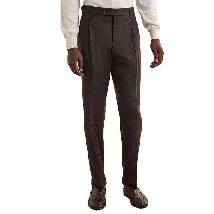 BERWICH tamno braon muške retrolong pantalone