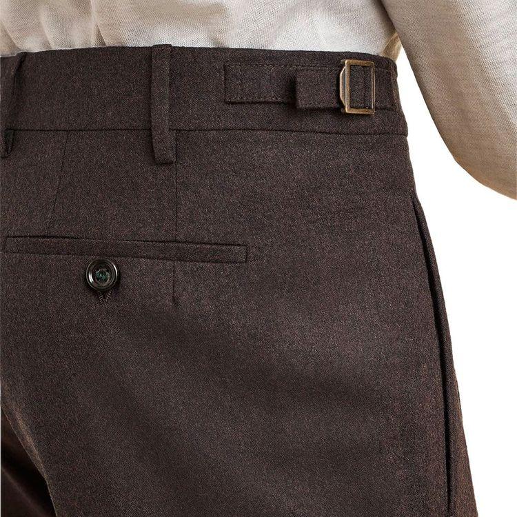 BERWICH tamno braon muške retrolong pantalone
