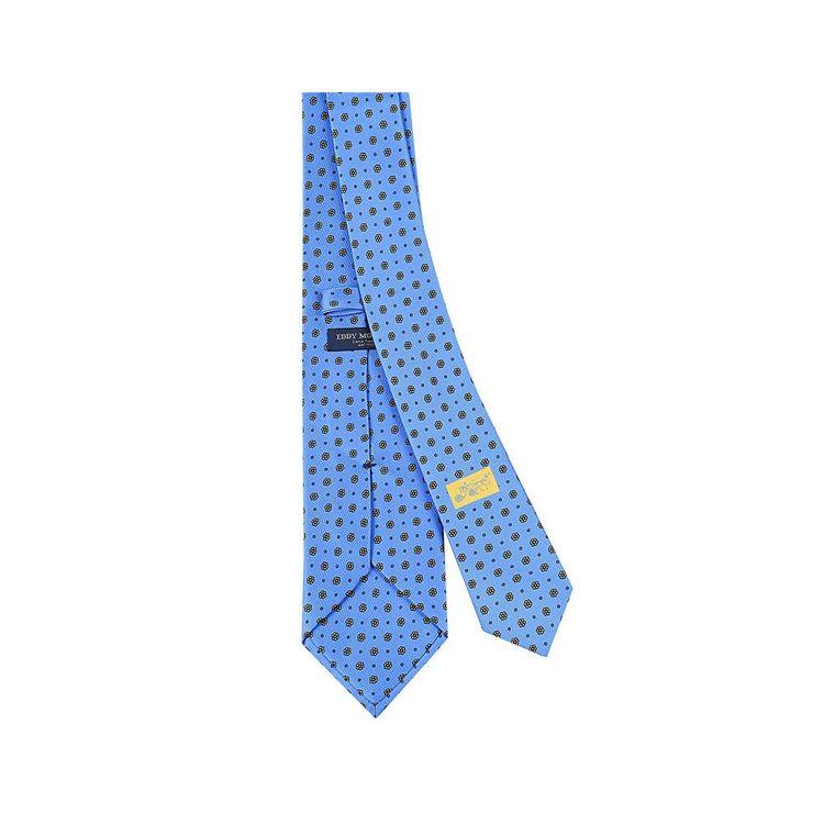 EDDY MONETTI plava kravata sa žutim cvjetnim paternom