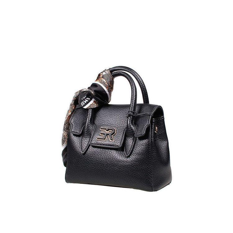 ERMANO SCERVINO crna ženska mini tašna na preklop