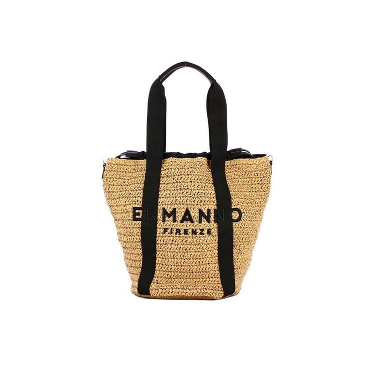 ERMANNO SCERVINO Ashley bež ženska tašna sa crnim natpisom