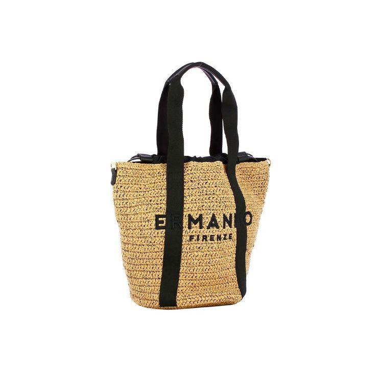 ERMANNO SCERVINO Ashley bež ženska tašna sa crnim natpisom