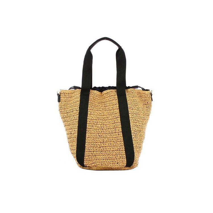 ERMANNO SCERVINO Ashley bež ženska tašna sa crnim natpisom