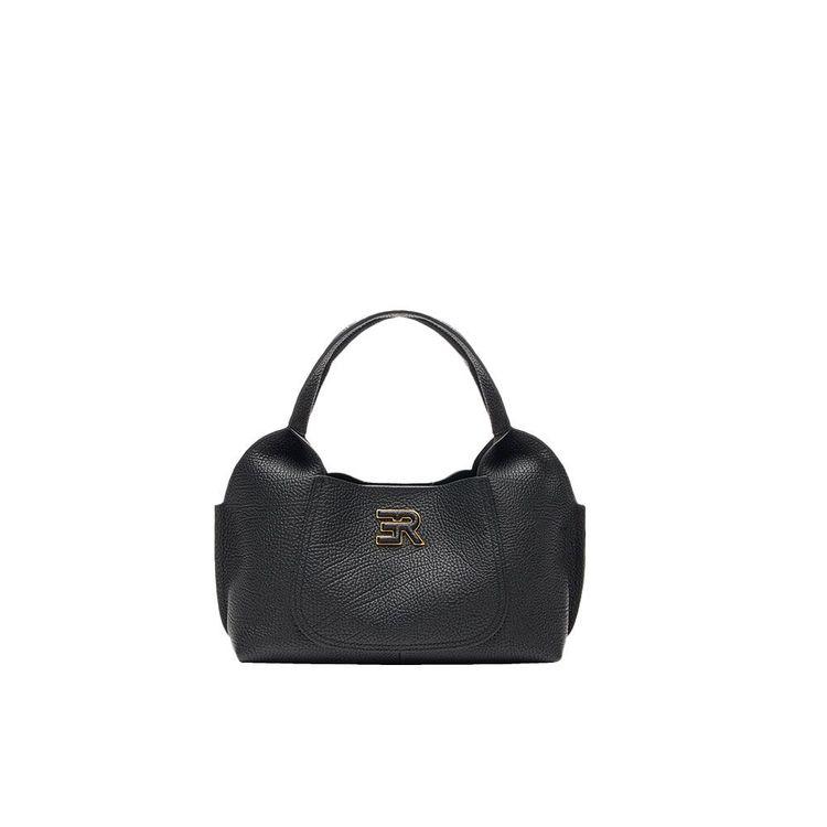 ERMANNO SCERVINO Candy Hobo mala crna kožna tašna