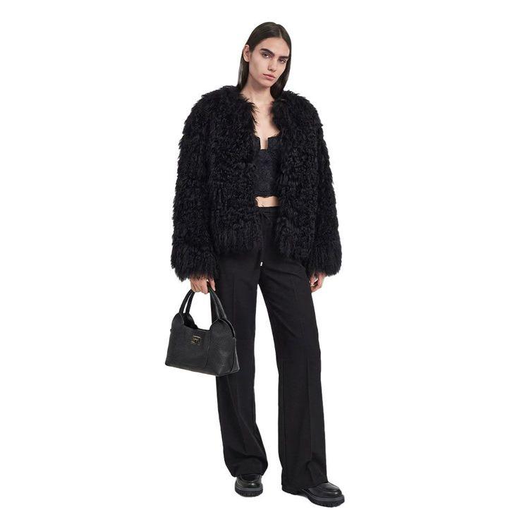 ERMANNO SCERVINO Candy Hobo mala crna kožna tašna