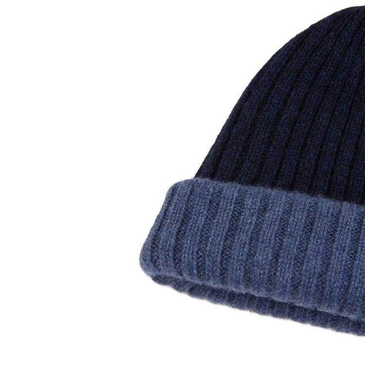 FEDELI modro plava-teget muška kapa od kašmira