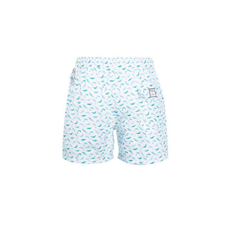 FEDELI bijeli muški šorts sa paternom delfina