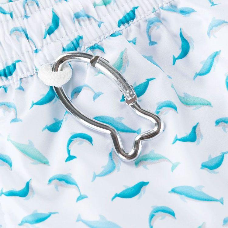 FEDELI bijeli muški šorts sa paternom delfina