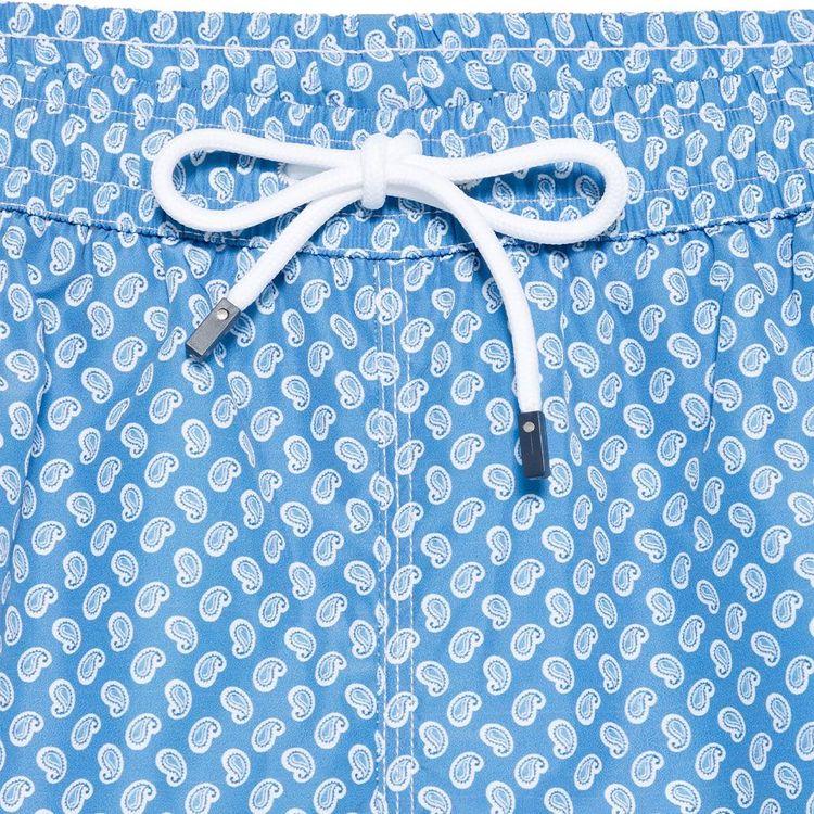 FEDELI tamno plavi muški šorts sa kašmir šarom