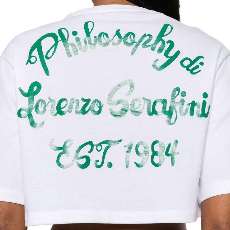 PHILOSOPHY bijela ženska majica sa zelenim natpisom