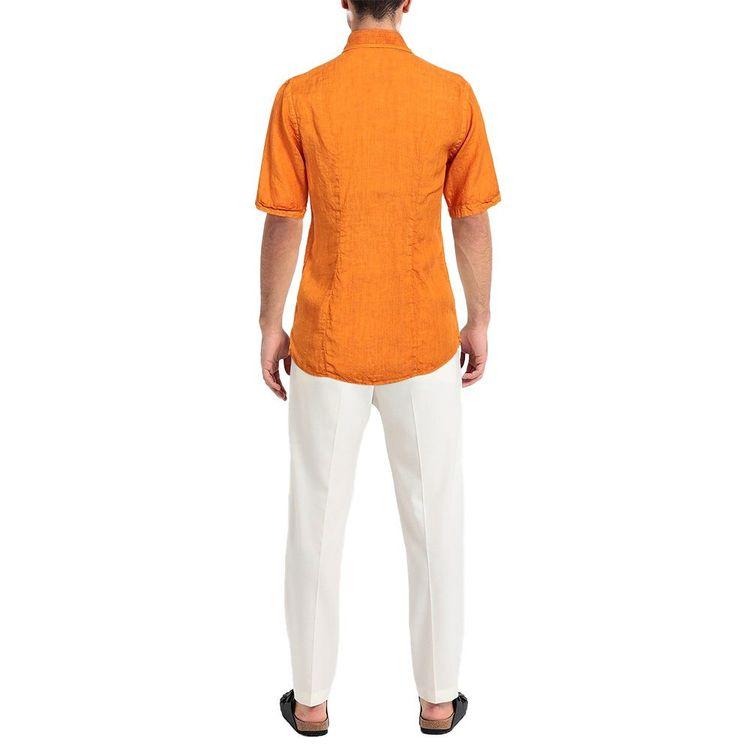 GRAN SASSO boja cigle muška lanena košulja 